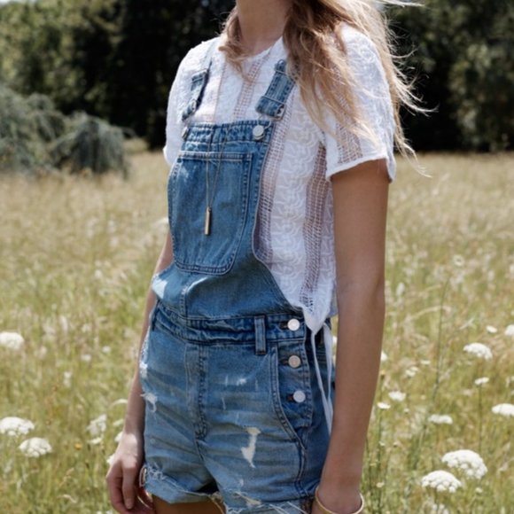 Madewell Adirondack Short Overalls Shortalls XS - Picture 1 of 5